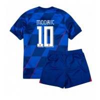 Kroatien Luka Modric #10 Fußballbekleidung Auswärtstrikot Kinder EM 2024 Kurzarm (+ kurze hosen)